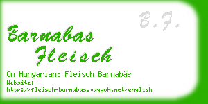 barnabas fleisch business card